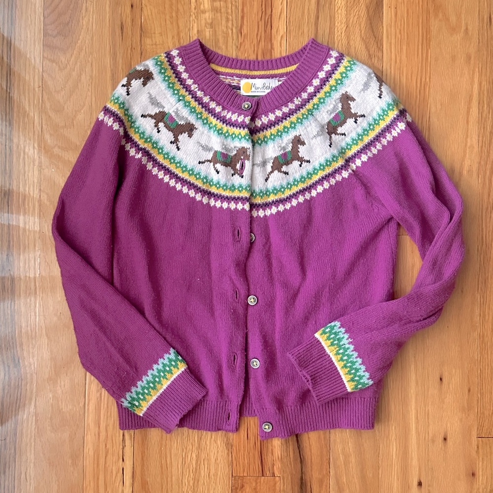 Mini Boden Horse Cardigan